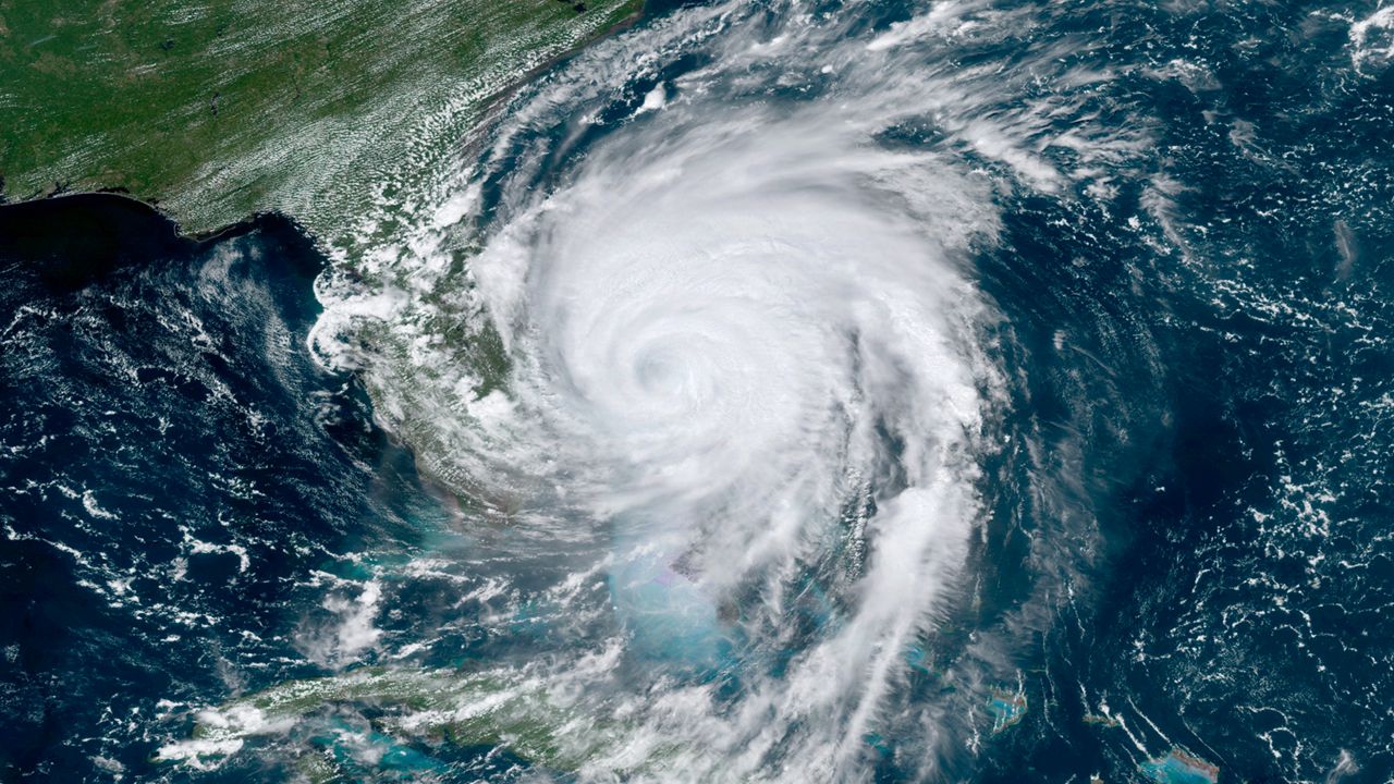 Hurricane Dorian pushes off the east coast of Florida on September 3, 2019 (NOAA)