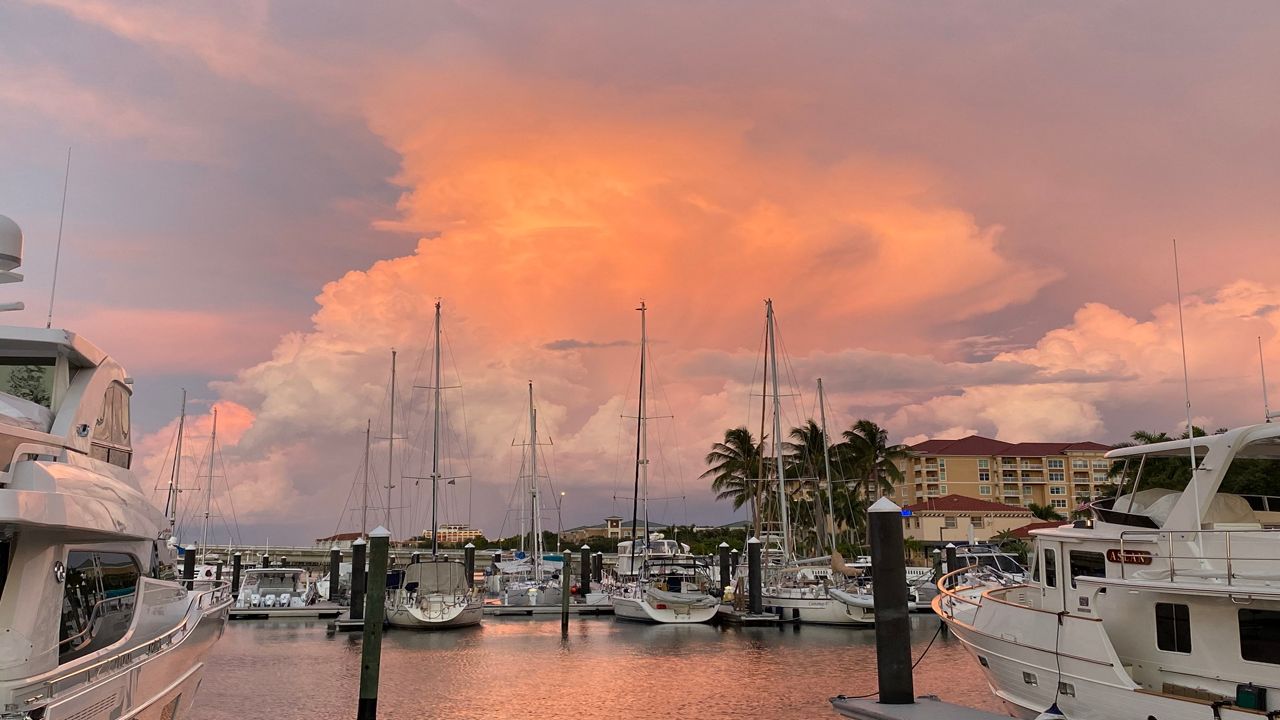 Sunset storm in the distance, Tampa. (File Photo)