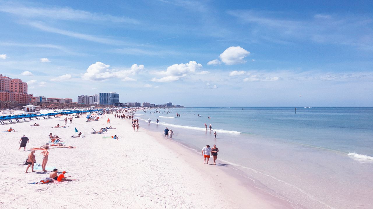 Residents and visitors gather at Clearwater Beach for last year's Labor Day weekend. (File)