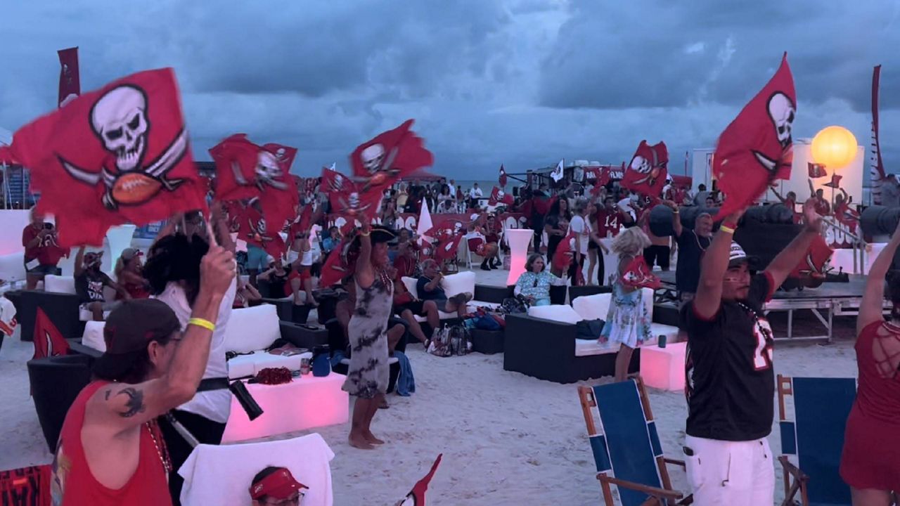 Tampa Bay Buccaneers fans celebrate historic win