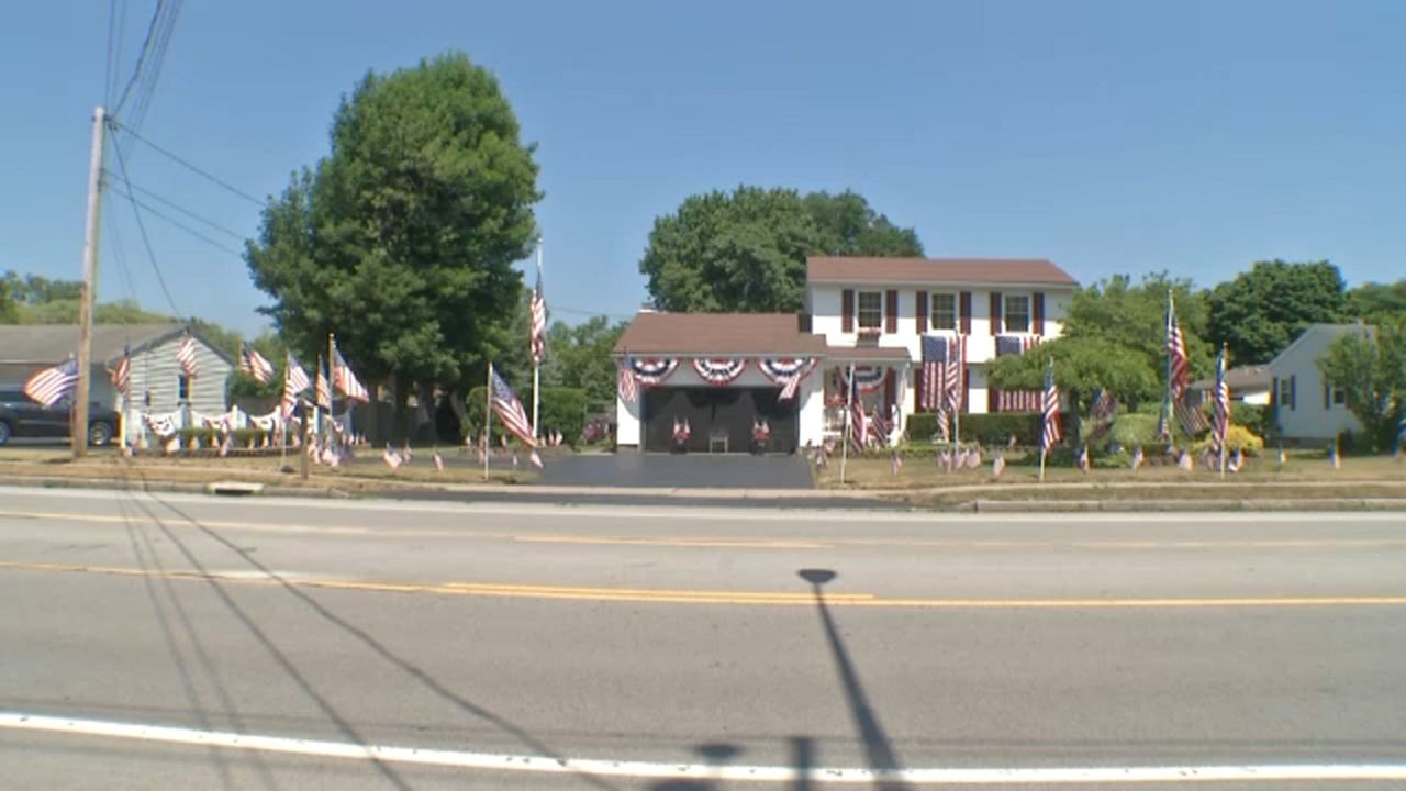 Irondequoit Family Fourth of July Flag Display