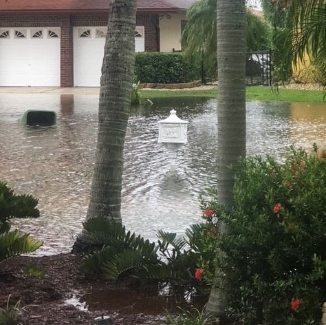 Water covering a street in Pembroke Pines, FL