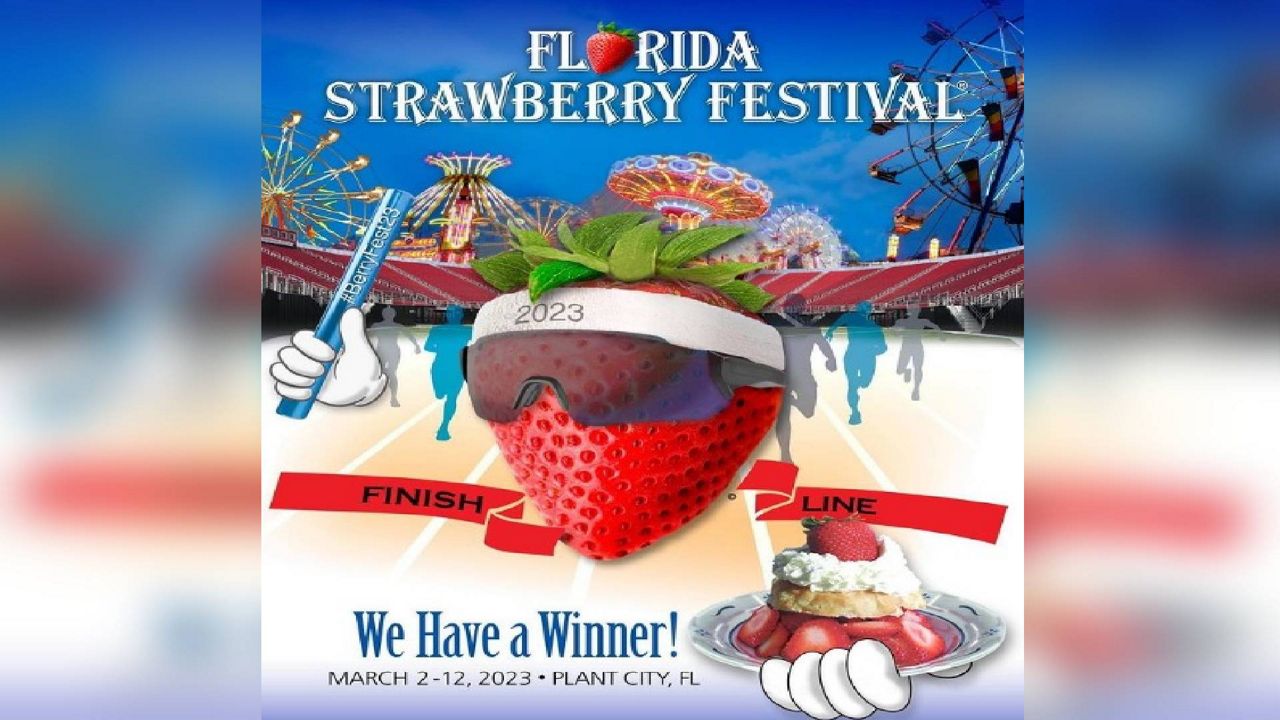 Florida Strawberry Festival's poster, featuring its new theme, for its 88th year going into 2023. (Florida Strawberry Festival)