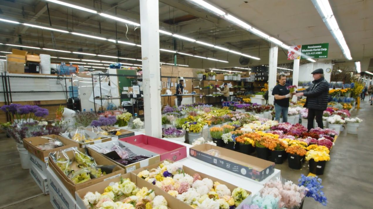 The Original Los Angeles Flower Market has been in operation since 1919. (LA Times Today)