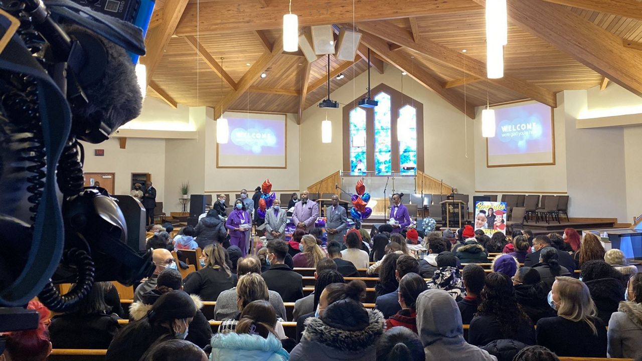Church service setting.