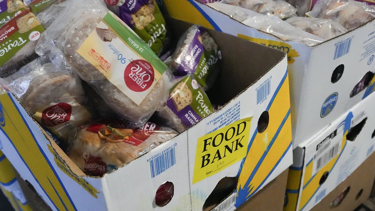 Recovered food is prepared to be distributed at a mobile food bank at Feeding Westchester in Elmsford on Wednesday, Nov. 15, 2023.