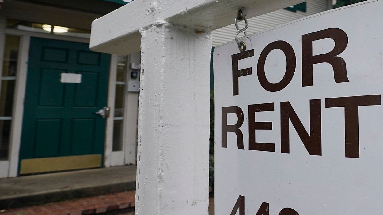 For rent sign.