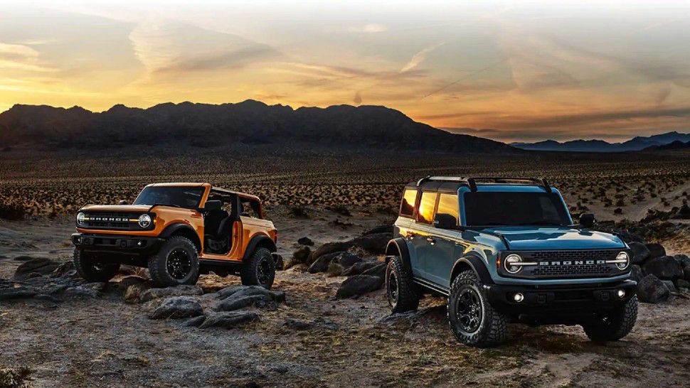 The new Ford Bronco appears in this promotional image. (Ford)