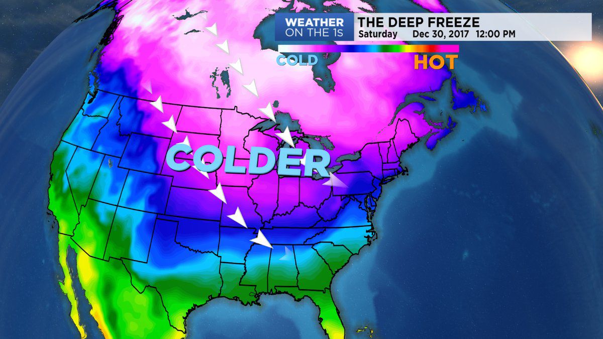 Light wintry mix then cold blast of air on the way