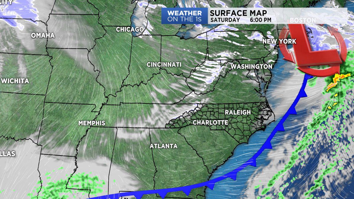 Cold front moves through Saturday