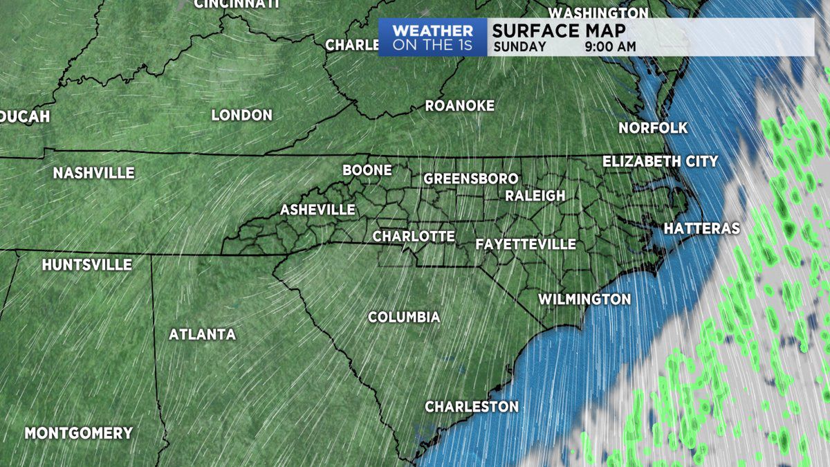 High pressure moves in from the north