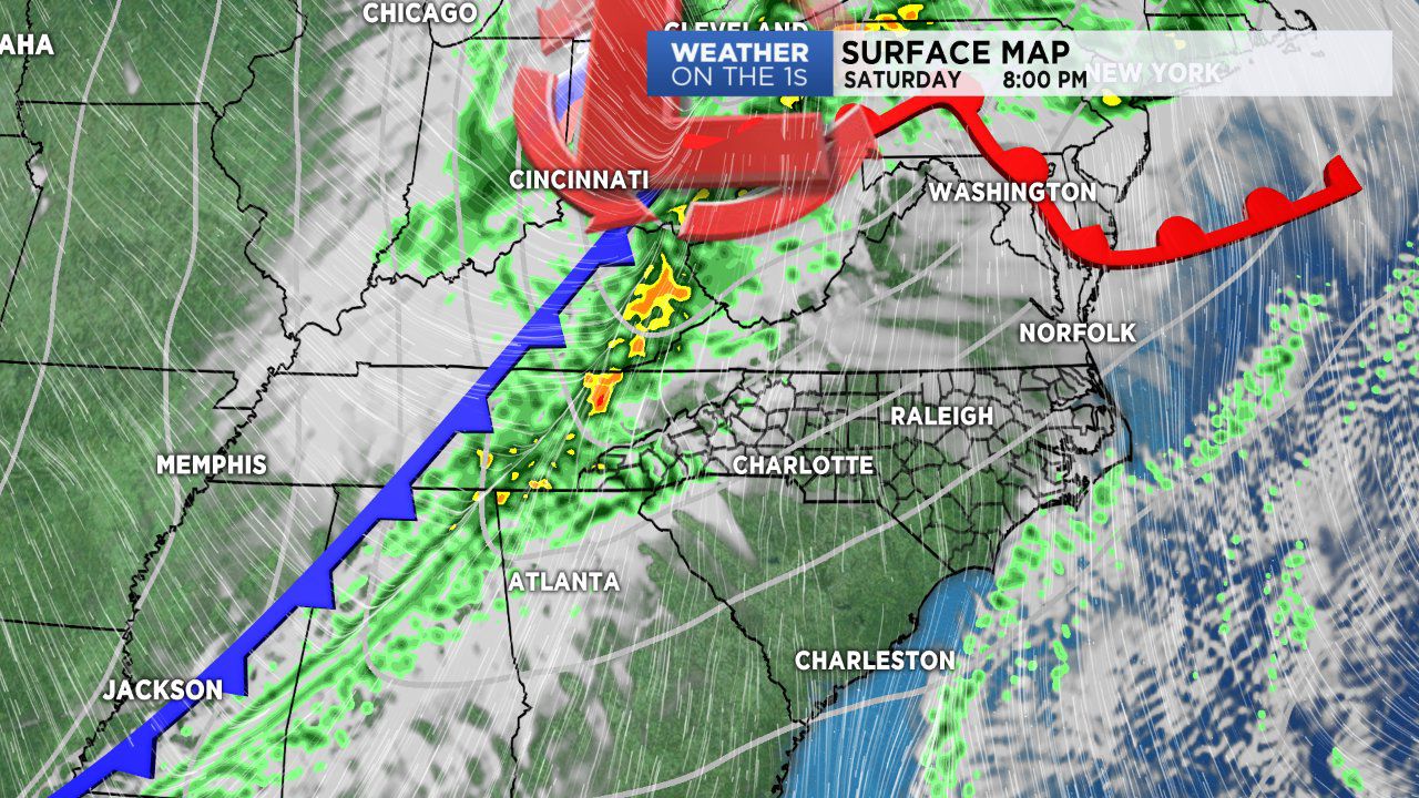 Strong cold front moving in tonight