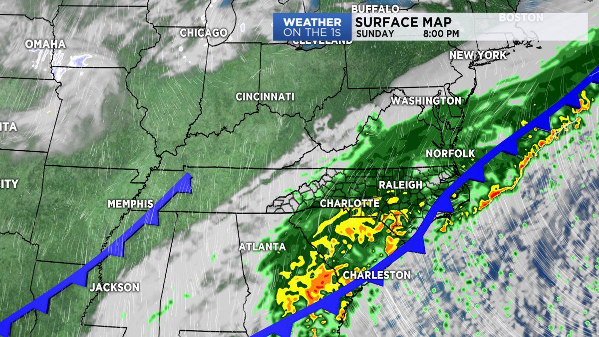 Rain moving in with cold front