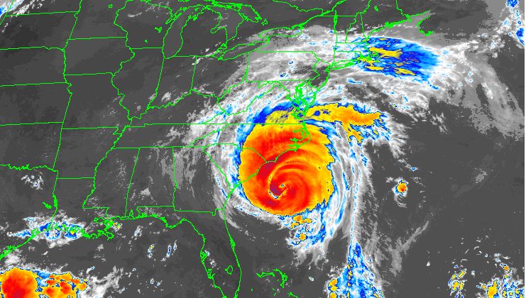 Hurricane Fran satellite image from September 5, 1996.