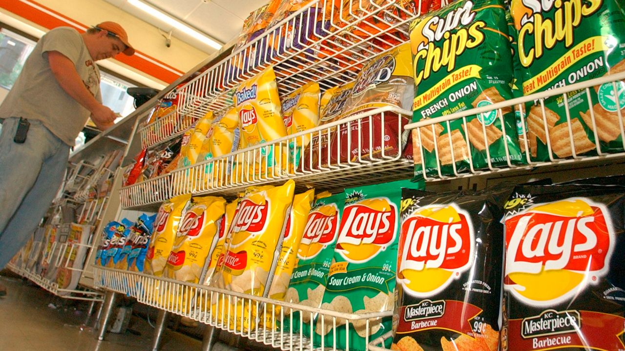 frito-lay chips on shelves