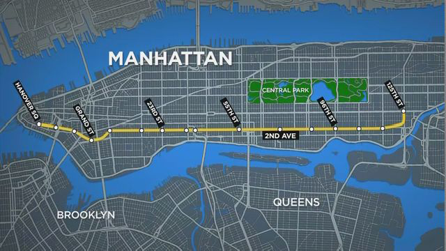 Second Ave Subway Station Map