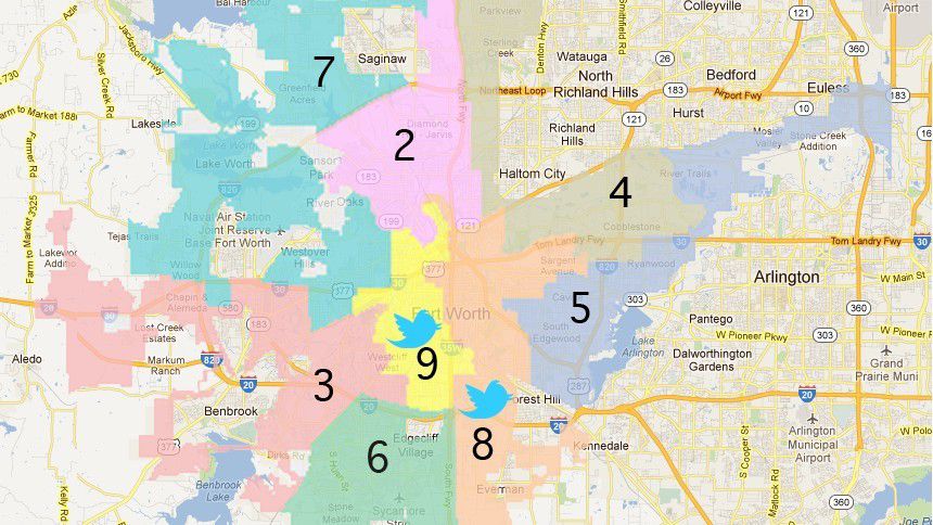 Fort Worth District Map Fort Worth City Council Prepares To Redraw Its Own Districts