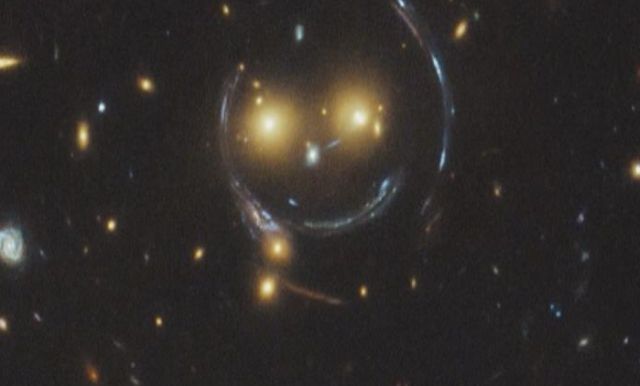 Galactic Smiley Face Captured by Hubble Telescope