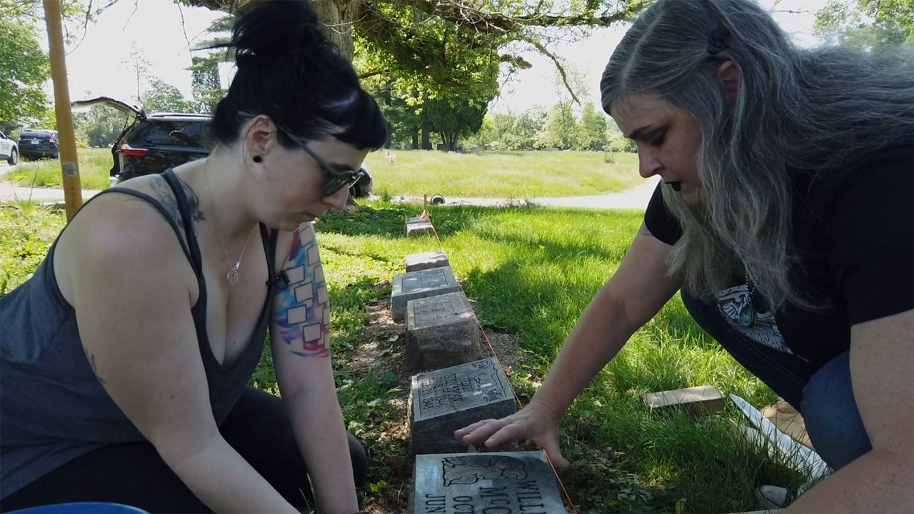COLUMBUS, Ohio — Zabrena Zellers Stahl and Wendy Everett are cemetery enthusiasts. They call themselves Gals in the Graveyard. The two moms love his