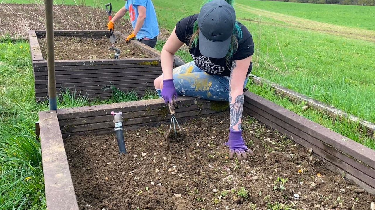 Preparing Canoe Meadows Wildlife Sanctuary community gardens