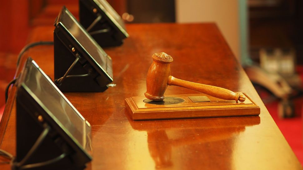Gavel in a courtroom