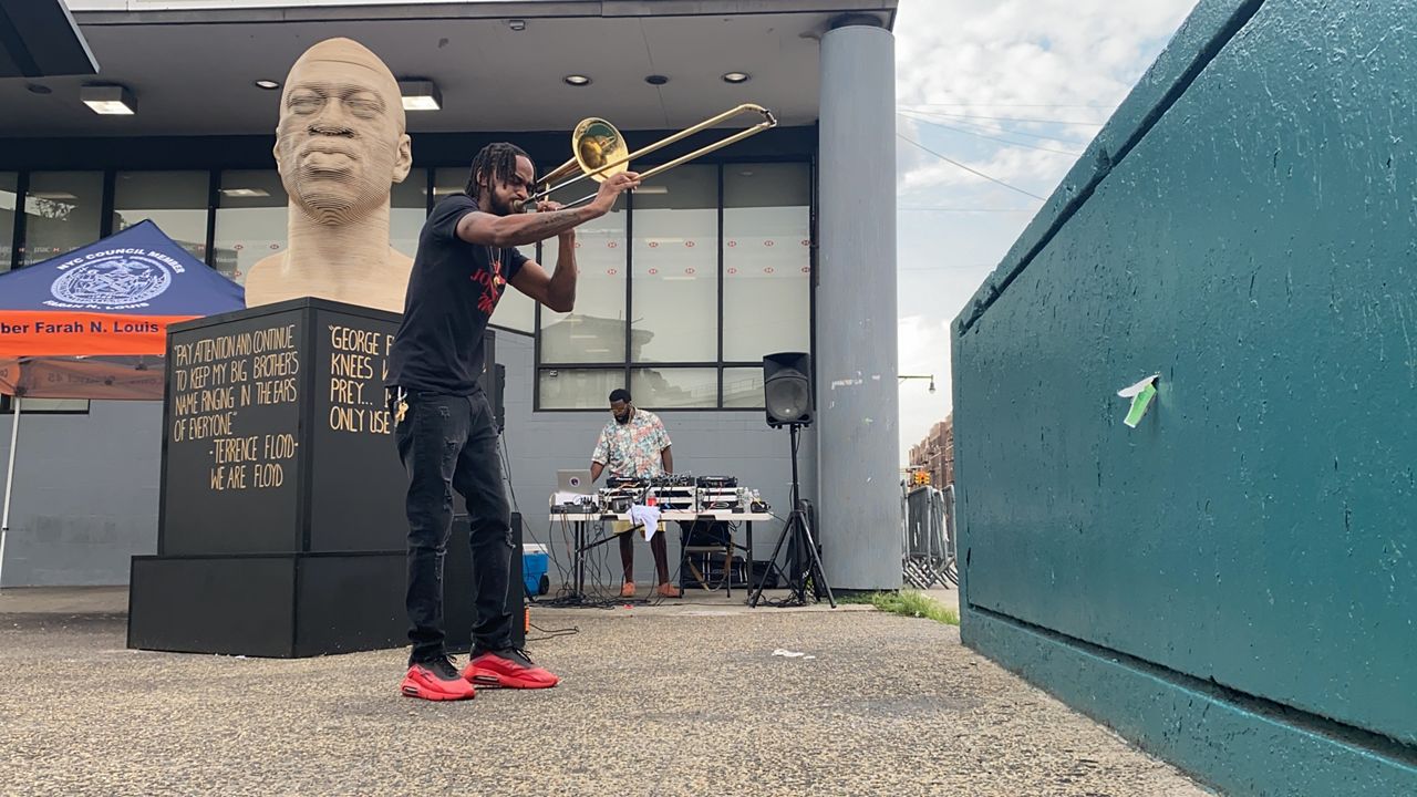 Defaced Floyd statue to be cleaned and moved to Union Square
