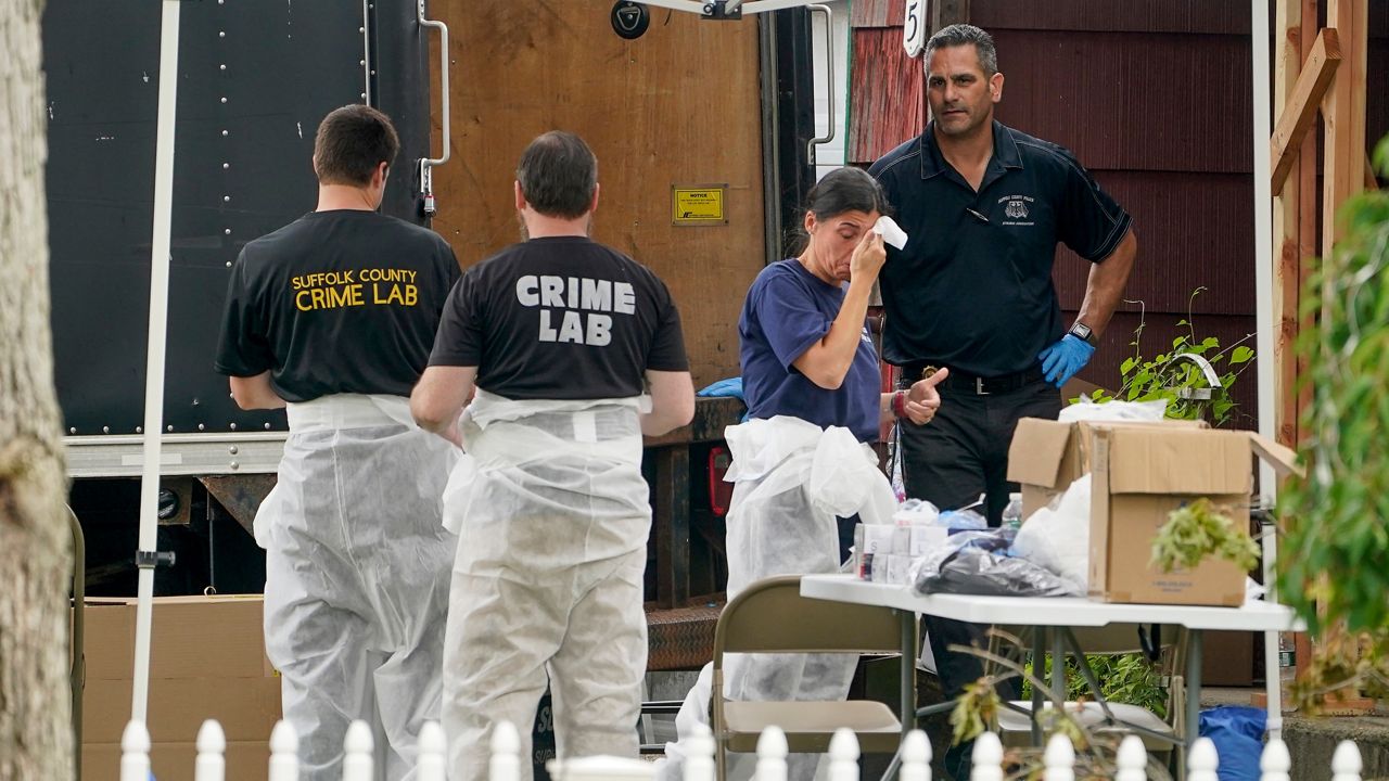 Authorities search the home of suspect Rex Heuermann on Tuesday, July 18, 2023 in Massapequa Park.