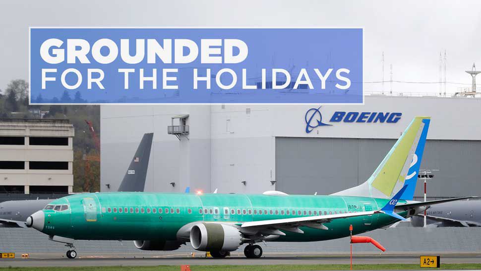 "Grounded for the holidays" graphic