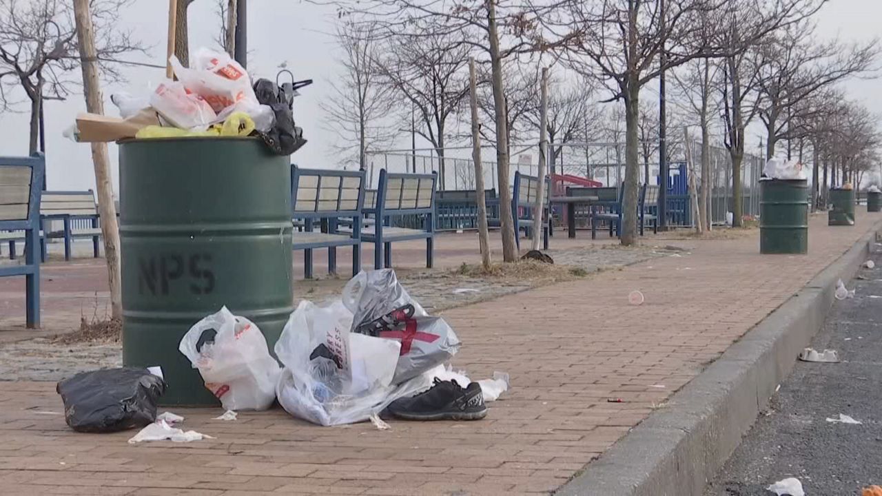 Trash in the park