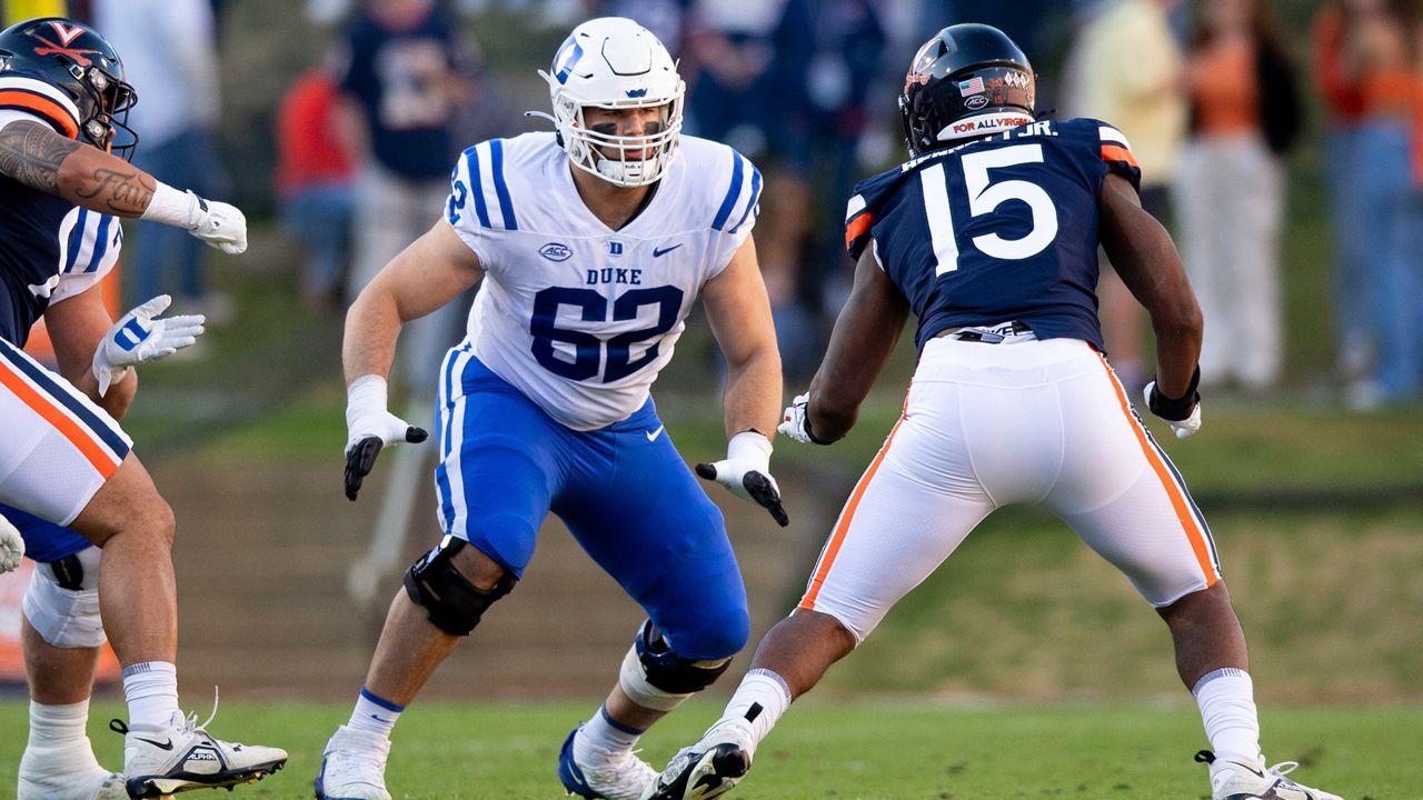 Duke offensive lineman Graham Barton (AP Photo/Mike Caudill)