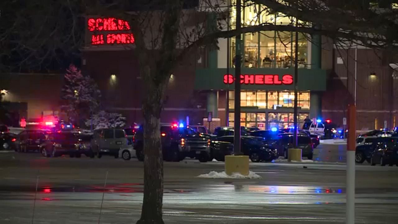 Officers respond to a shooting at Fox River Mall on Sunday, January 31, 2020.