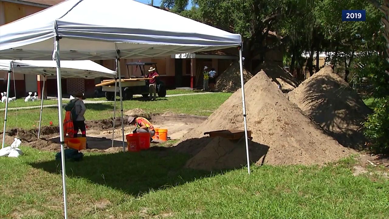 Archaeological work being done at Robles Park