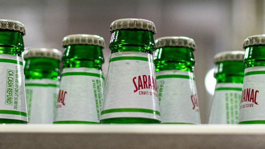 Green Saranac Bottles