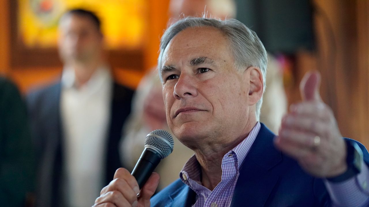 Texas Gov. Greg Abbott speaks during a campaign stop, Feb. 17, 2022, in San Antonio. (AP Photo/Eric Gay, File)