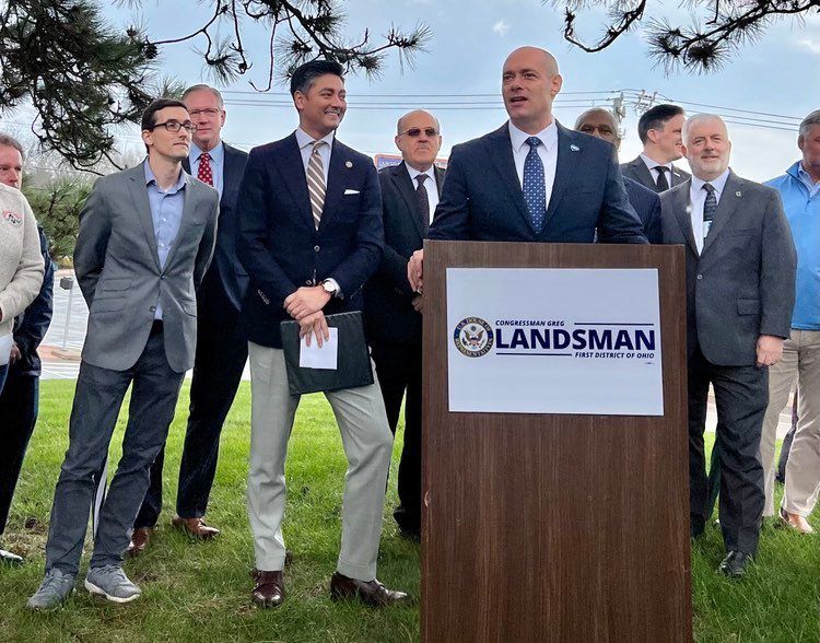 Rep. Greg Landsman relied on a team of leaders from across Ohio's 1st Congressional District to trim a list of 50 applicants down to 15. (Casey Weldon/Spectrum News 1)