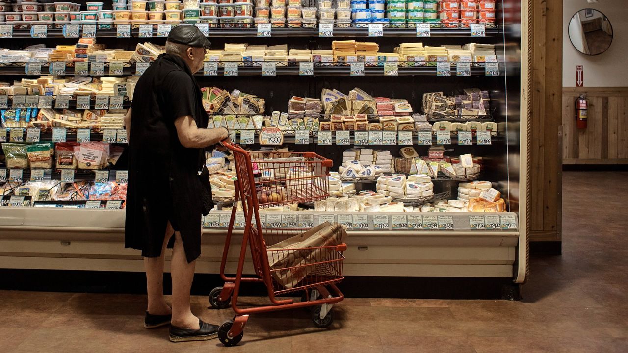 A man shops at a supermarket on July 27 in New York. (AP Photo/Andres Kudacki)