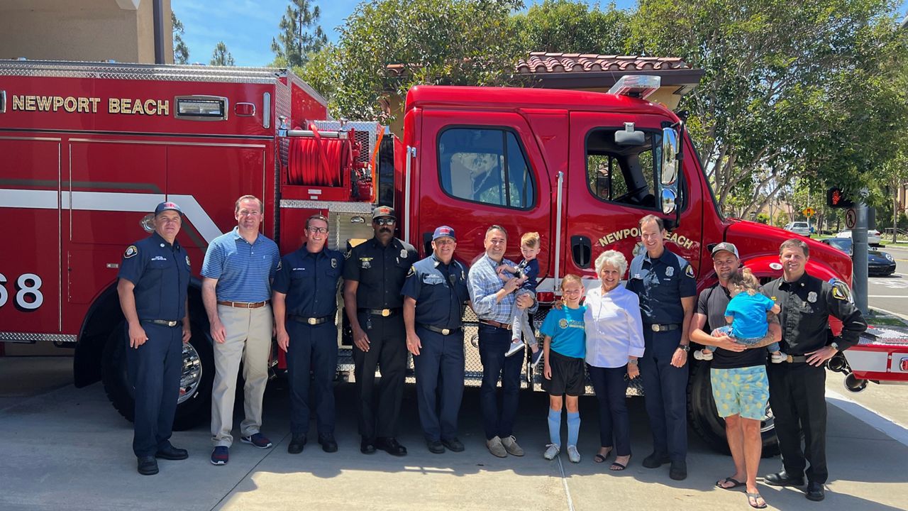 The Newport Beach Fire Department introduced the new wild land fire engine to the public Saturday. (Newport Beach)
