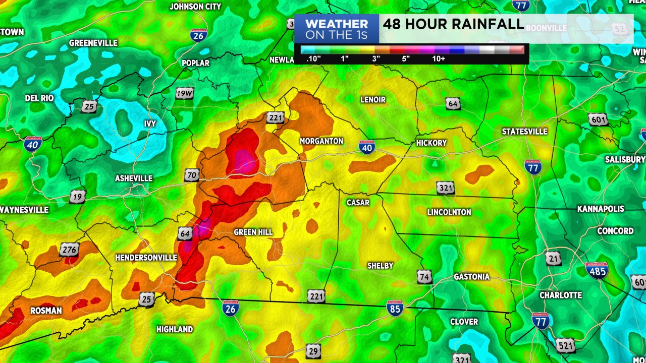 Big western North Carolina flood problems