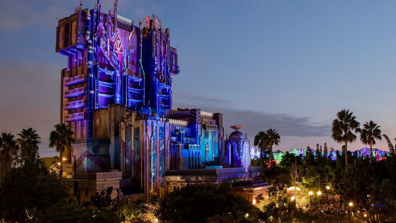 Guardians of the Galaxy: Mission Breakout ride at Disney California (Photo courtesy of Disneyland Resort)
