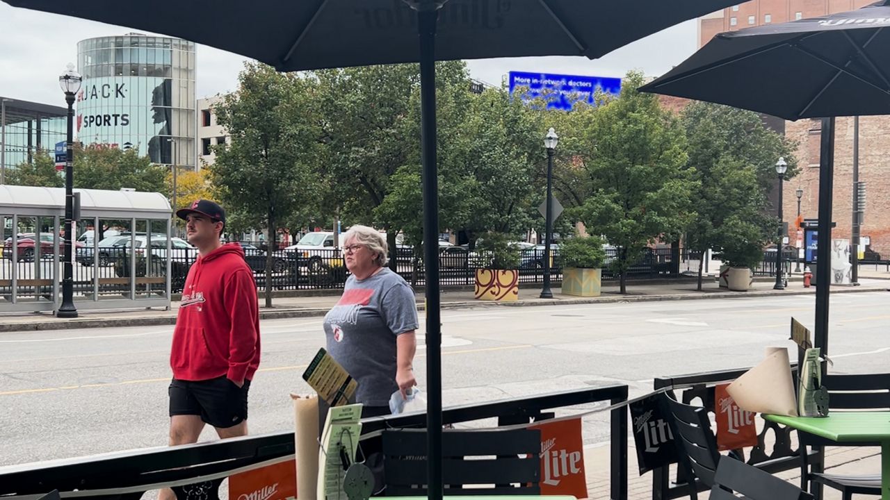Guardians fans walking outside Barrio ahead of first pitch (Katie Priefer)