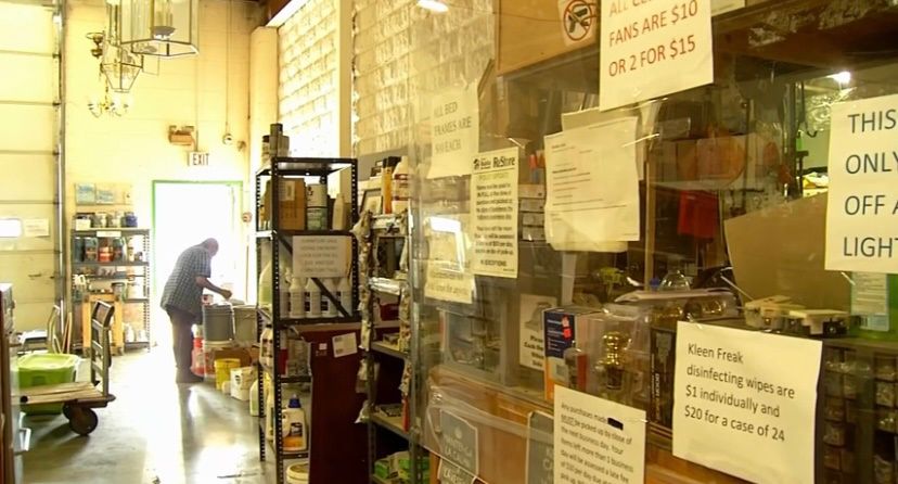 Habitat for Humanity Restore shelves