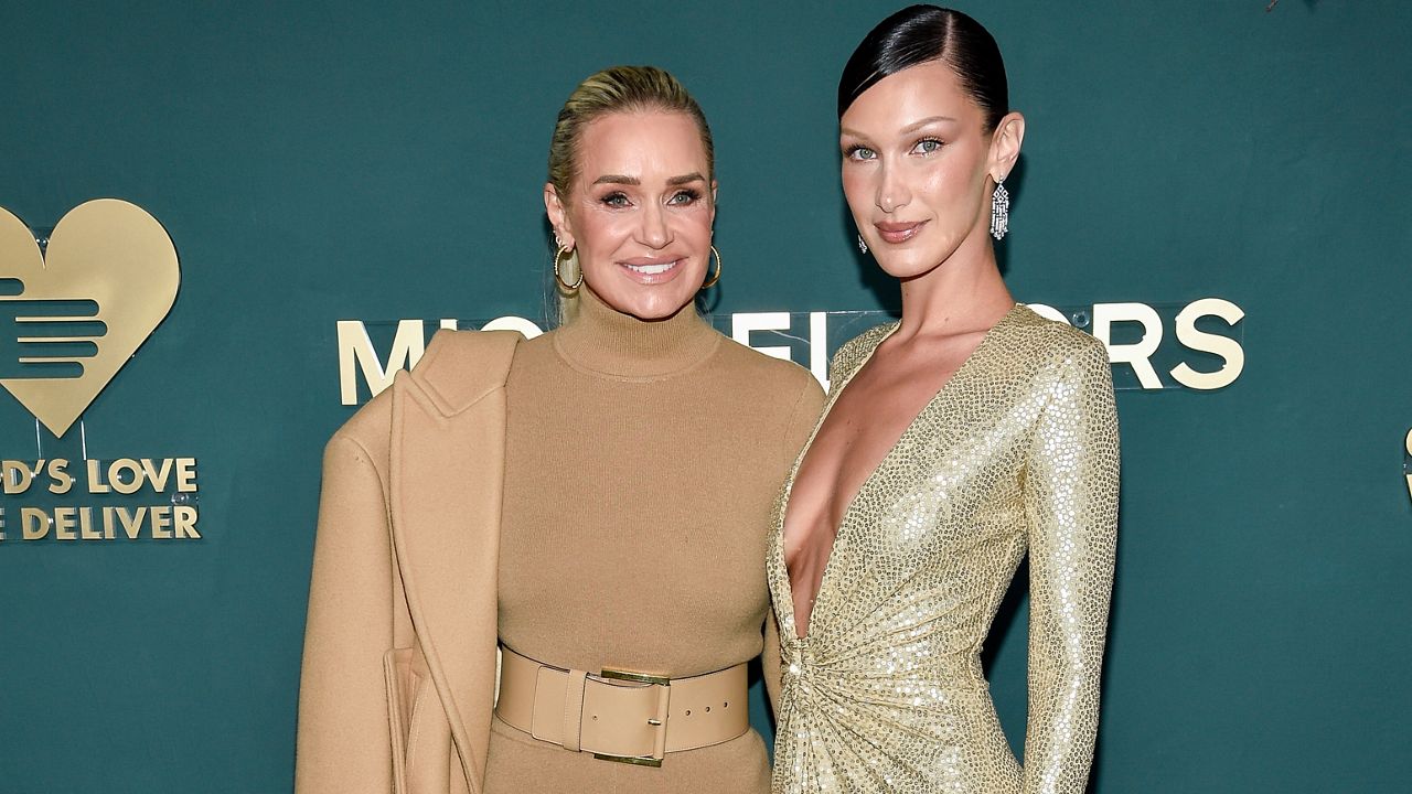 Yolanda Hadid, left, and Bella Hadid attend the God's Love We Deliver 16th annual Golden Heart Awards at The Glasshouse on Monday, Oct. 17, 2022, in New York. (Photo by Evan Agostini/Invision/AP)