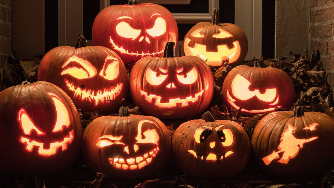 A bunch of carved pumpkins. (Getty Images)