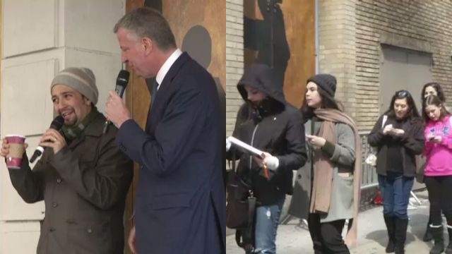 De Blasio, Lin-Manuel Miranda Kick Off Return of Hamilton's In-Person ...