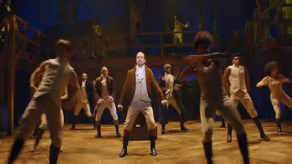 Lin-Manuel Miranda as Alexander Hamilton in the Broadway musical "Hamilton." (File)