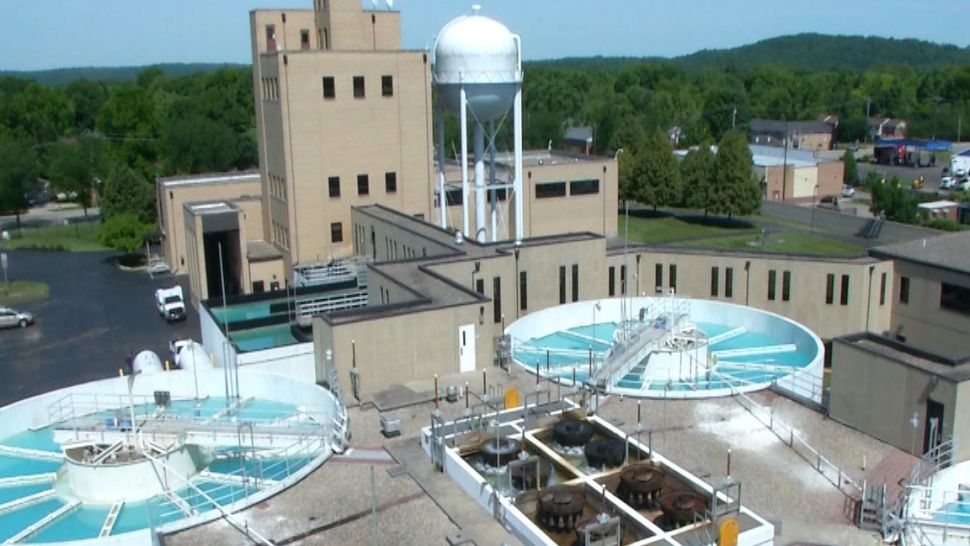 A view high above the Hamilton Water Treatment Plant on River Road in Fairfield. 