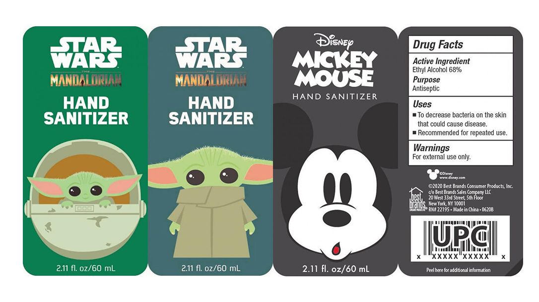 Mickey Mouse and The Mandalorian Hand Sanitizers recalled