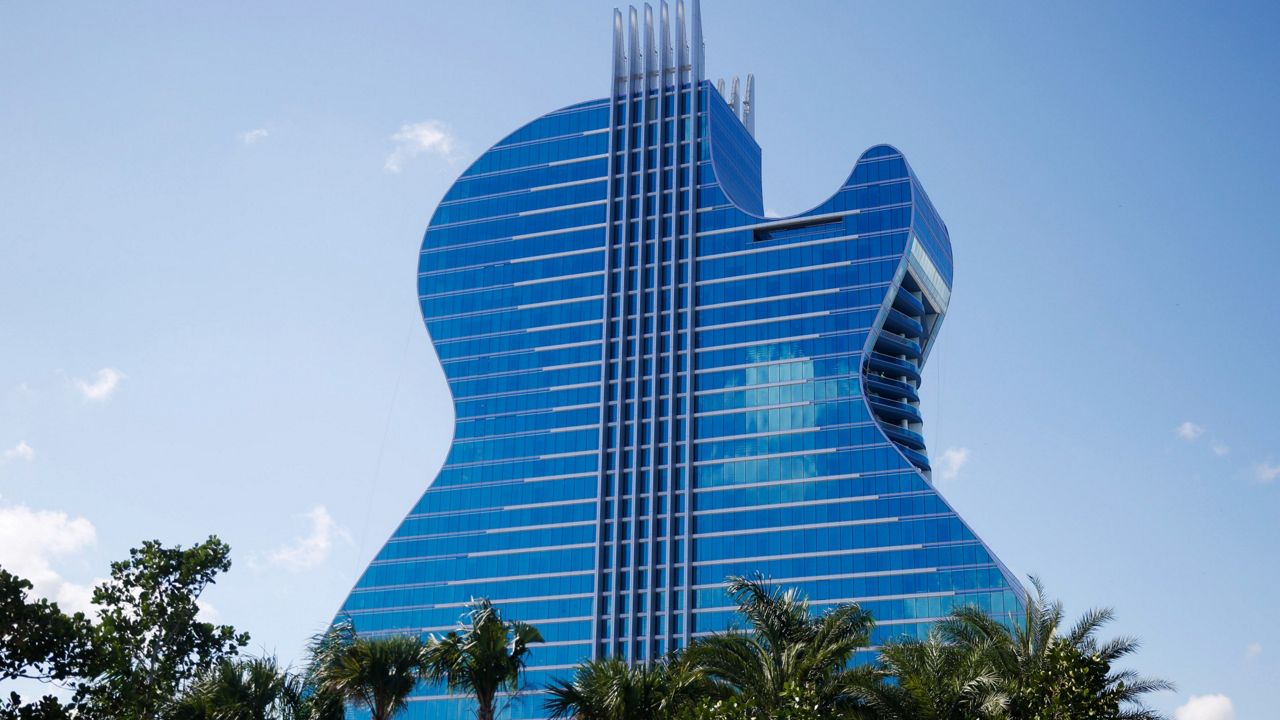 The Seminole Hard Rock Hotel and Casino, which opened in 2019, is on the tribe's land in Hollywood, Fla. (AP Photo/Brynn Anderson)