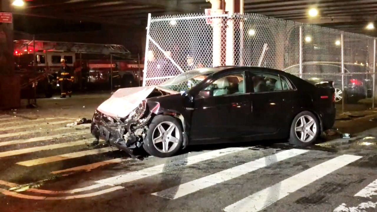 NYPD Investigates East Harlem Car Crash
