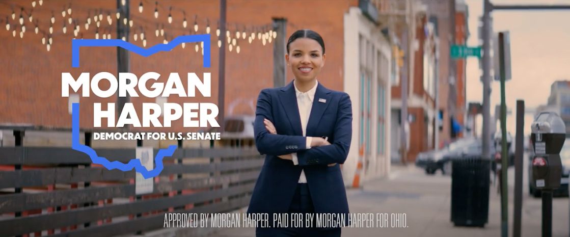 Ohio U.S. Senate candidate Morgan Harper in her first TV ad. 
